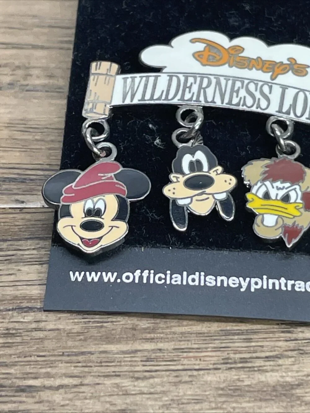 NEW Walt Disney World Wilderness Lodge Dangler Pin Mickey Goofy Donald KG JD